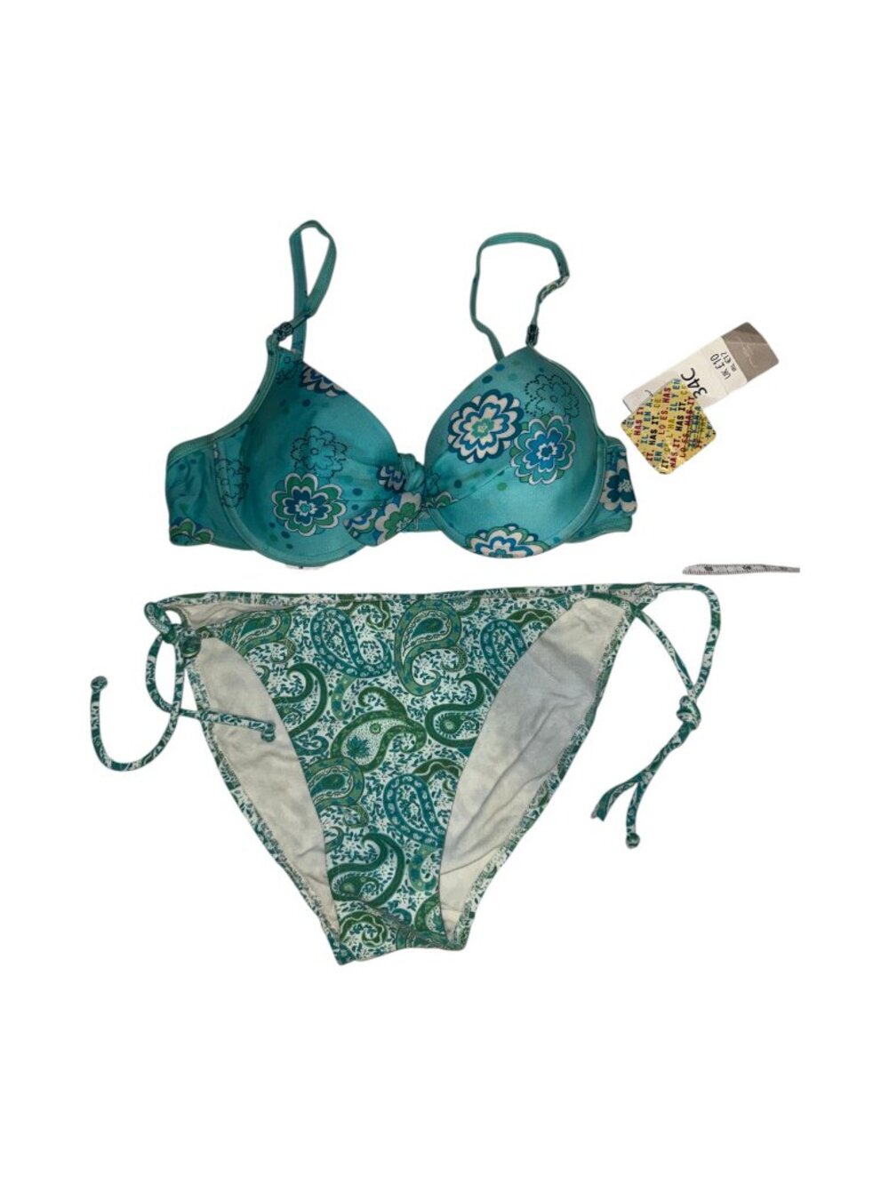 Floral Paisley Bikini Set Size 34C